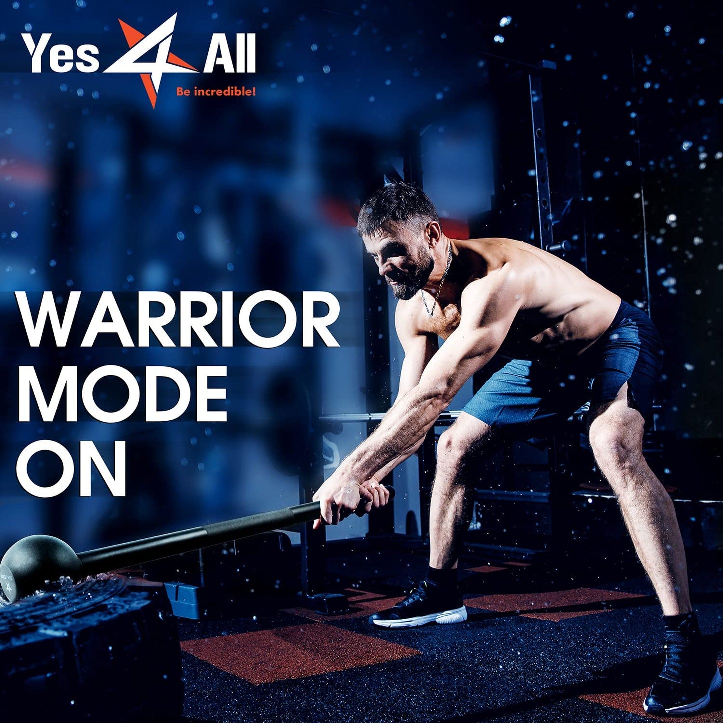 Yes4All Steel Mace Bell for Strength Training - Support Full Body, Muscles, Shoulder, Grips & Forearms Workouts to Rehabilitation, Stretching 5, 7, 10, 15, 20, 25, 30Lb for Woman & Man
