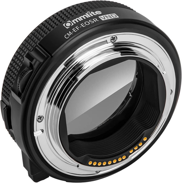 Commlite CM-EF-EOSR VND AF Lens Adapter with Drop-In Variable ND Filter,Compatible with Canon EF/EF S Mount Lenses to Canon EOS R/EOS R5/EOS R6/EOS RP RF Series Cameras