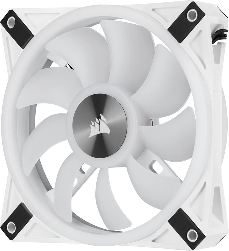 Corsair QL Series, Icue QL120 RGB, 120Mm RGB LED PWM White Fan, Single Fan
