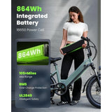U8 Electric Bike for Adults,1000W Peak Motor Ebike,Max 20/28MPH 75-105Miles Range Electric Bicycle,48V 13AH/18AH Batte