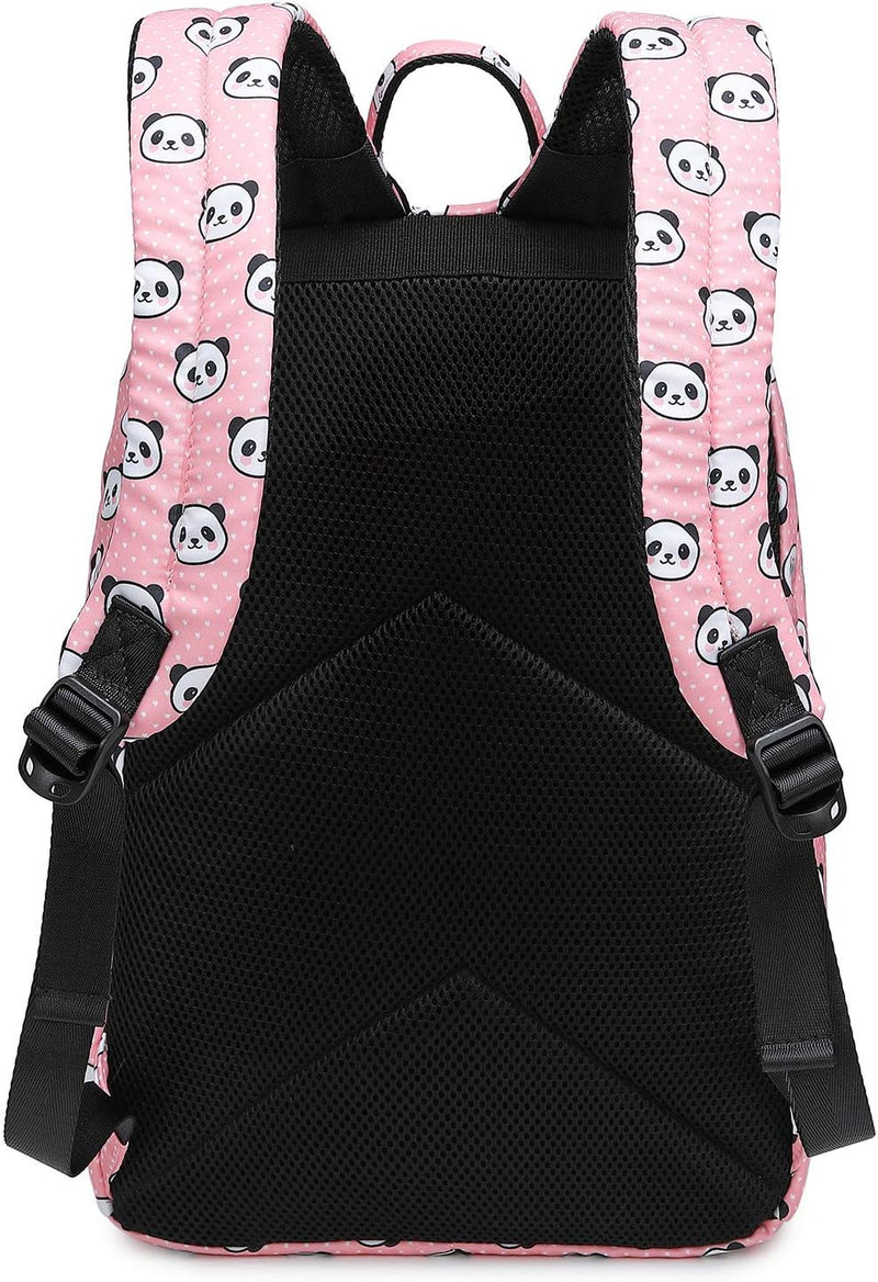 Abshoo Lightweight Cute Panda Backpacks for Girls School Backpacks with Lunch Bag (Panda Pink Set)
