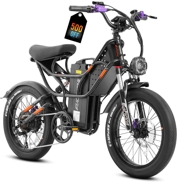 Eahora Cupid (2024 Upgraded) 1000W 30AH Electric Bike for Adults up to 110Miles Long Range Electric Bike with Full Suspension, Puncture Resistant Tires, Dual Hydraulic Brake, Cargo Electric Bike