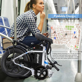 Vivi Gopina Electric Bike, 16" X 3.0 Fat Tire Electric Bike, Peak 500W Step Thru Electric Bicycle, 48V Removable Battery, up to 40 Miles, LCD Display, 20Mph, 7 Speed, SGS Certified to UL2849