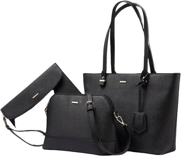 LOVEVOOK Handbags for Women Shoulder Bags Tote Satchel Hobo 3Pcs Purse Set
