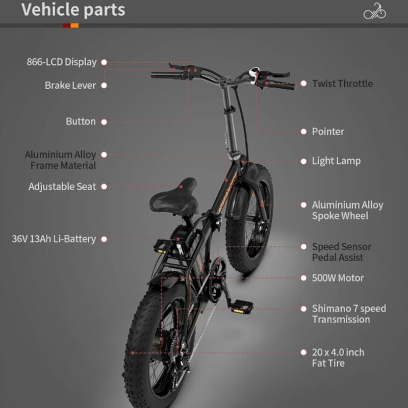 20-In Adult Unisex E-Bike