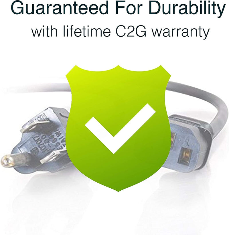 C2G 3FT Replacement AC Power Cord - Power Cable for Electronics, TV, Computer, Printer, Radio, Monitor, Samsung, Dell, Vizio, LG, Asus, Laptop and More (03129)
