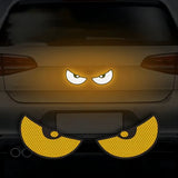 2Pcs Car Demon Eye Reflective Stickers Motorcycle Improve Vehicle Visibility at Night and Driving Safety