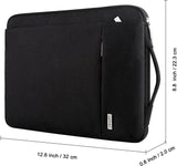LANDICI 360° Protective Laptop Sleeve 11.6 Inch for Surface Pro 7 8 9/Laptop Go 2 3, Macbook Air 11, Small Computer Bag Carrying Case for 11-12 Inch Chromebook, Slim, Shockproof, Waterproof, Black