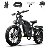TIFGALOP F7 Electric Bicycle 2000W 52V 24AH Full Suspension Shock Absorption All Terrain Off-Road Hydraulic Disc Brakes Ebikes
