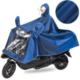 Haozaikeji Universal Motorcycle Raincoat Waterproof Hoodie Rain Cape Reusable Bike E-Bike Rain Coat Mobility Scooter Raincoat