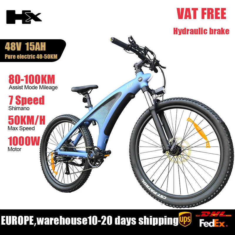 HX Q5 Ebikes 2000W Adults Electric Bike 57KM/H Electric Bicycle 27.5 Inch Removable Battery Electric E Bikes Mountain Ebike
