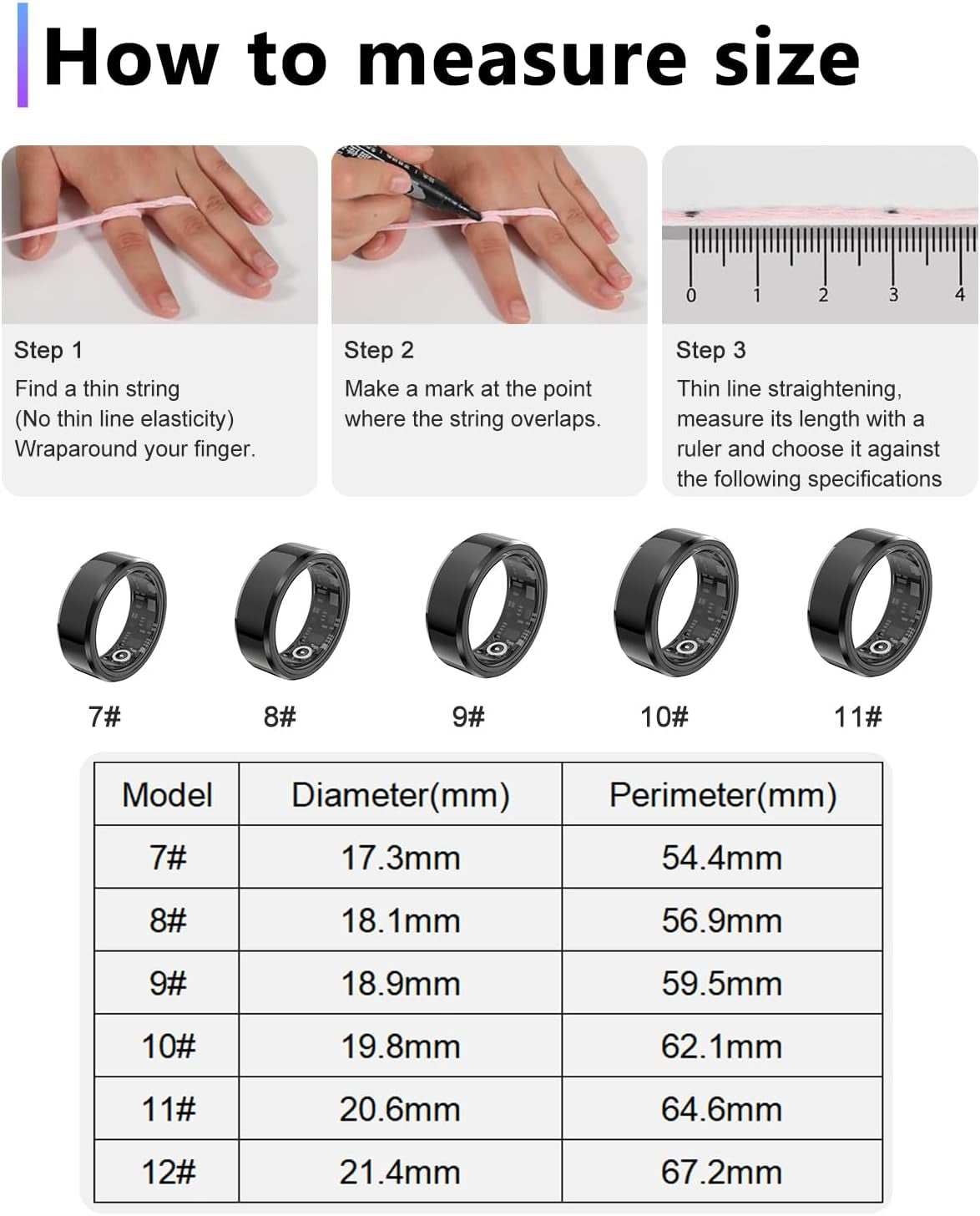 2025 Enhanced Smart Health Tracking Ring for Men and Women - IP68 Waterproof Fitness Tracker with Sleep Monitoring, Heart Rate, Blood Oxygen, Step Count, Distance, and Calorie Tracking, Includes Air Shutter and 7-Day Charging Case, Silver #10