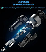 LIHAN Dual USB Car Charger, 4.8A Output, 12/24 Volt USB Adapter Plug for Cigarette Lighter Voltage Meter, Compatible with Iphone,Ipad, Samsung Galaxy, LG, Google, Black