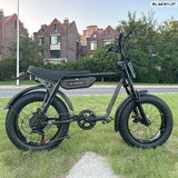 Akez-Electric Motorcycle Bike with 2 Seats 20*4.0 Fat Tire Off-Road Ebikes 1500W 48V 18AH 20 in 2023 Electric Bicycle New Fatbik