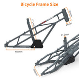 Hot Sale Ready to Ship Fucare 400Lbs Load 20 Inch Aluminum Alloy Dual Battery Electric Bicycle Frame with 190Mm Bike Dropout