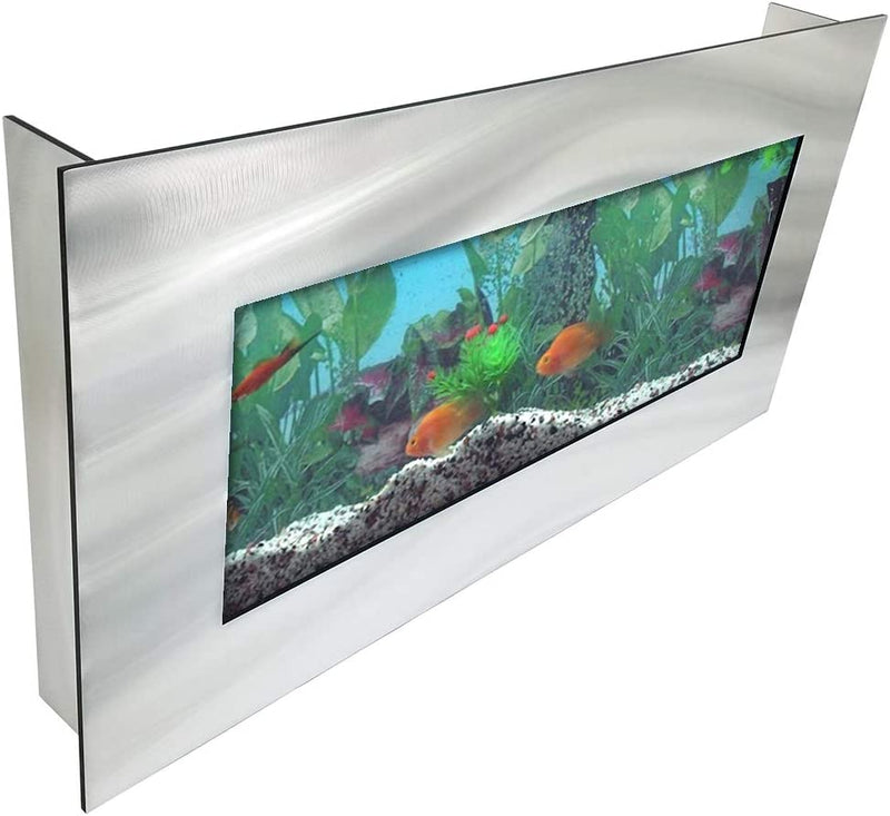 Aa-Skyline Bsilver 2.0 Wall-Mounted Aquarium in Brushed Silver Finish