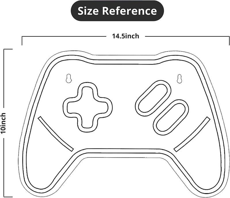 Lumoonosity Game Controller LED Neon Sign - Gamepad Shaped Light for Gamers and Streamers - Gaming Console Night Light with On/Off Switch for Bedroom and Game Room Decor