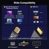 4K Mini Displayport to HDMI Cable, Ivanky 4K@30Hz Thunderbolt to HDMI Cable, [Alum Shell/Braided/Optimal Chip Solution], Mini DP to HDMI for Macbook Air/Pro, Surface Pro/Dock, Monitor, Projector - 6FT