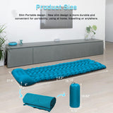 Camping Sleeping Pad,Supipro 2021 Newest Inflatable with Foot Press Sleeping Mat Pillow，Button Connection Large Size 4"-Thick, Portable Waterproof and Compact Air Mat for Camping,Hiking,Beach
