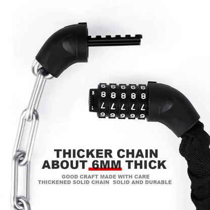 Xunting 74Cm Bicycle Lock Mountain MTB Road Bike Safety Anti-Theft Chain Lock Cycling Bicycle Accessories Bike Lock