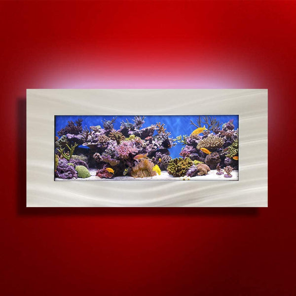 Aa-Skyline Bsilver 2.0 Wall-Mounted Aquarium in Brushed Silver Finish