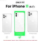 ORNARTO Compatible with Iphone 11 Liquid Silicone Case 6.1 Inch, Slim Liquid Silicone Case with Open Bottom Style Soft Gel Rubber Cover - Cactus
