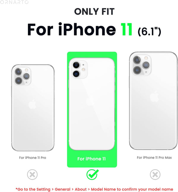 ORNARTO Compatible with Iphone 11 Liquid Silicone Case 6.1 Inch, Slim Liquid Silicone Case with Open Bottom Style Soft Gel Rubber Cover - Cactus