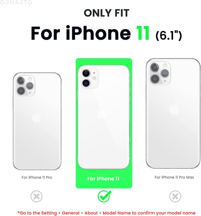 ORNARTO Compatible with Iphone 11 Liquid Silicone Case 6.1 Inch, Slim Liquid Silicone Case with Open Bottom Style Soft Gel Rubber Cover - Cactus