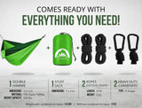 SWTMERRY Double Camping Hammock Lightweight Parachute Nylon | Portable Hammocks with Tree Straps | Hammock 2 Person Heavy Duty | Hammock Backpacking for Camping, Backyard, Hiking, Beach