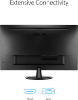 ASUS VP279HE 27” Monitor, 1080P Full HD, 75Hz, IPS, Adaptive-Sync/Freesync, Eye Care, HDMI VGA, Frameless, Low Blue Light, Flicker Free, VESA Wall Mountable