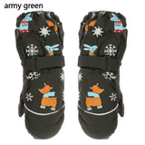 Children Winter Rabbit Gloves Baby Girls Waterproof Windproof Snow Gloves Kids Boy Thick Warm Ski Mitten for 2-6 Years Old