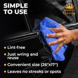 Premium Shammy Cloth for Car Drying - 26”X17” - Super Absorbent Chamois Towel for Car - Scratch-Free, Reusable & Soft
