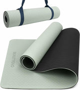 BEAUTYOVO Yoga Mat with Strap, 1/3 Inch Extra Thick Yoga Mat Double-Sided Non Slip, Professional TPE Yoga Mats for Women Men, Workout Mat for Yoga, Pilates and Floor Exercises