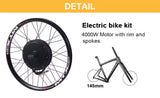 72V 4000W 26/27.5/29 Inches MTX39 135Mm Dropout Ebike Rear Wheel Conversion Kits 80A Controller UKC1 Display