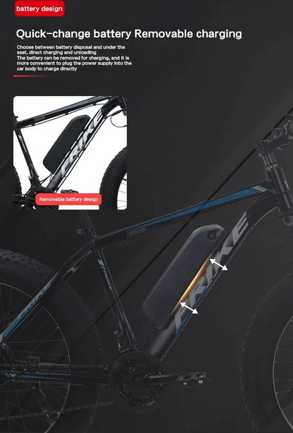 2024 New Arrival 500W Adults Ebike Electric Bike 48V 12.8AH Lithium Battery 26 Inch Fat Tire Electric E Bikes Mountain Ebikes