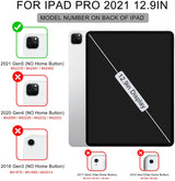 Ipad Pro 12.9 Case 2021/2022 5Th/6Th Generation with Pencil Holder,Slim Lightweight Trifold Stand Case【Pencil Charging+Auto Sleep/Wake】 Soft TPU Back Cover for Ipad Pro 12.9-Apricot Blossom