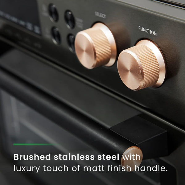 VAL CUCINE 26.3 QT/25 L Extra-Large Smart Air Fryer Toaster Oven, 10-In-1 Convection Countertop Oven Combination (Black Matte Stainless Steel)