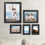 Lavie Home 8X10 Picture Frames (3 Pack, Black) Rustic Photo Frame Set with Tempered Glass for Wall Mount & Table Top Display