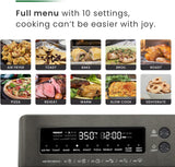 VAL CUCINE 26.3 QT/25 L Extra-Large Smart Air Fryer Toaster Oven, 10-In-1 Convection Countertop Oven Combination (Black Matte Stainless Steel)
