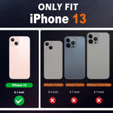SHIELDON Case for Iphone 13, Genuine Leather Wallet Folding Case with Kickstand RFID Blocking Card Slots Magnetic Shockproof Cover Compatible with Iphone 13 5G (6.1" 2021) - Midnight Green