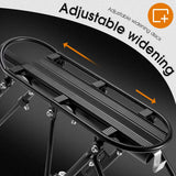 HONGYEA Bike Cargo Rack 220 Lbs Load Bike Rack Full Quick Release Universal Adjustable, Aluminum Alloy Waterproof Bike Luggage Rear Rack, Bicycle Rear Rack for MTB, Ebikes, Road Bike