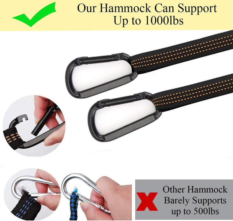 SWTMERRY Double Camping Hammock Lightweight Parachute Nylon | Portable Hammocks with Tree Straps | Hammock 2 Person Heavy Duty | Hammock Backpacking for Camping, Backyard, Hiking, Beach