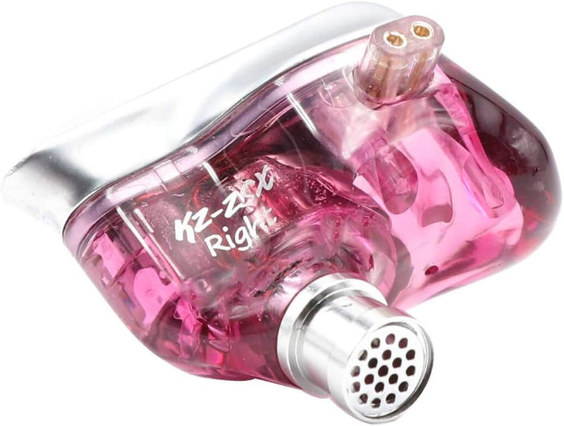 Linsoul KZ ZSX 5BA+1DD 6 Driver Hybrid In-Ear Hifi Earphones with Zinc Alloy Faceplate, Recessed 2 Pin Detachable Cable for Audiophile Musician (Without Mic, Purple)
