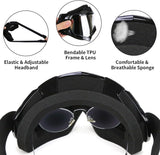 JAMIEWIN Motocross Goggles - ATV Dirt Bike Motorcycle UTV MX Offroad Riding Goggles with anti UV, Dustproof, anti Fog Lenses for Men, Women, Youth & Kids
