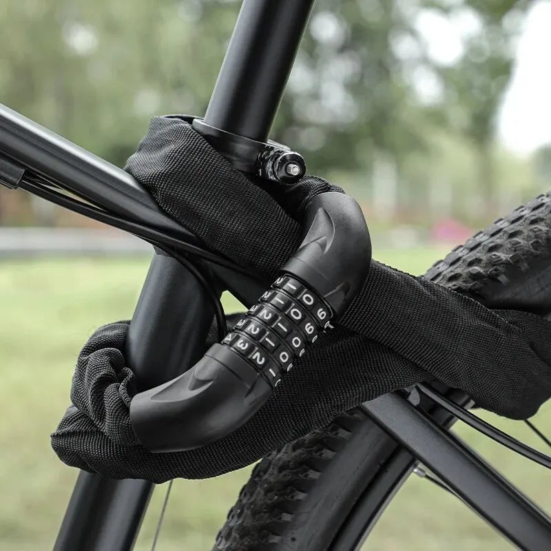 Xunting 74Cm Bicycle Lock Mountain MTB Road Bike Safety Anti-Theft Chain Lock Cycling Bicycle Accessories Bike Lock