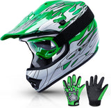 TCMT Youth Kids Helmet Motocross ATV Dirtbike BMX MX Offroad Full Face Motorcycle Helmet Gloves Goggles Dot Approved