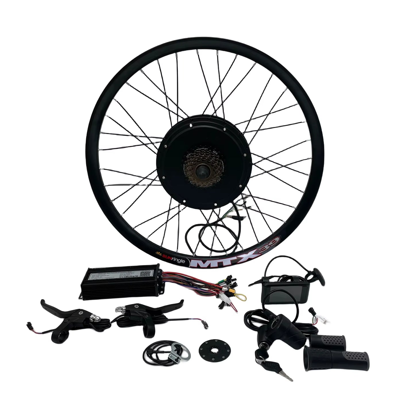 72V 3000W 135Mm Dropout Electric Ebike Conversion Kits 72V 60A Sine Wave Controller UKC1 Color Display 8 Magnet PAS