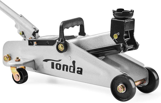 TONDA Floor Jack, Hydraulic Portable Car Lift Jack, 1.5 Ton (3,000 Lb) Capacity (Silver)
