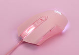 FIRSTBLOOD ONLY GAME. AJ52 Watcher RGB Gaming Mouse, Programmable 7 Buttons, Ergonomic LED Backlit USB Gamer Mice Computer Laptop PC, for Windows Mac OS Linux, Pink