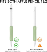 Ahastyle 3 Pack Silicone Grips Holders for Apple Pencil (USB-C) & Apple Pencil (1St / 2Nd Generation) Ergonomic Protective Skin Sleeve Compatible with Ipad Pen (White,Green,Pink)